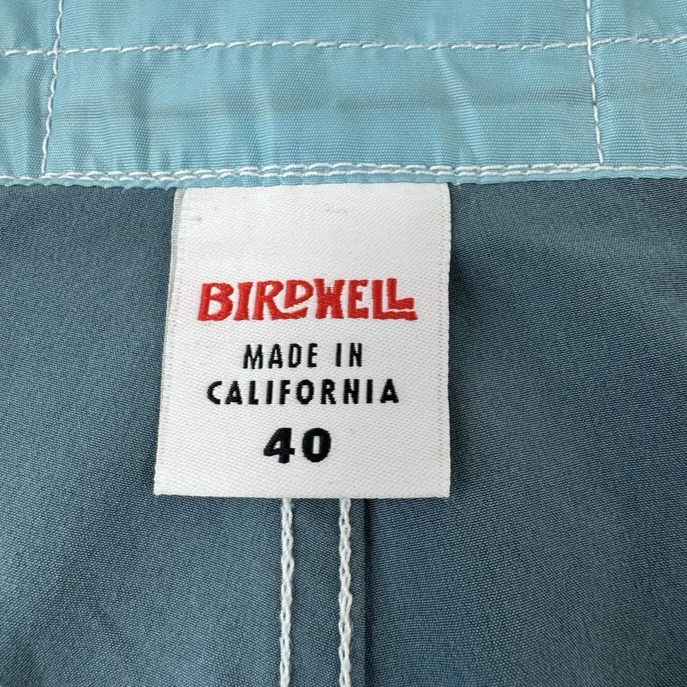 Birdwell Beach Britches Blue Nylon Mens Unlined Boardshorts Size 40